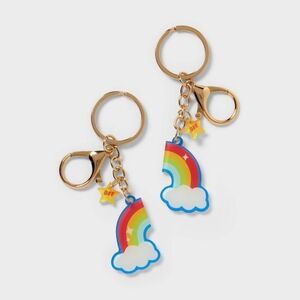 Valentine's Day BFF Shareable Rainbow Keychains Bag Charms